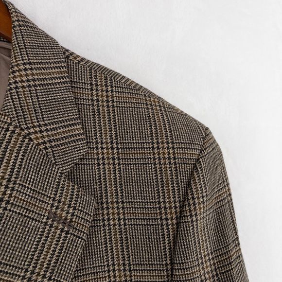 RBM Collection 100% Lambswool Brown 42R Blazer Jacket 2 Button Vented - Picture 2 of 14